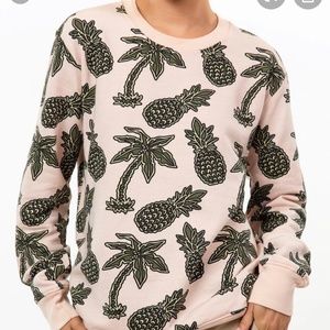 WESC Streetwear Miles Pineapple Sweatshirt Sz S